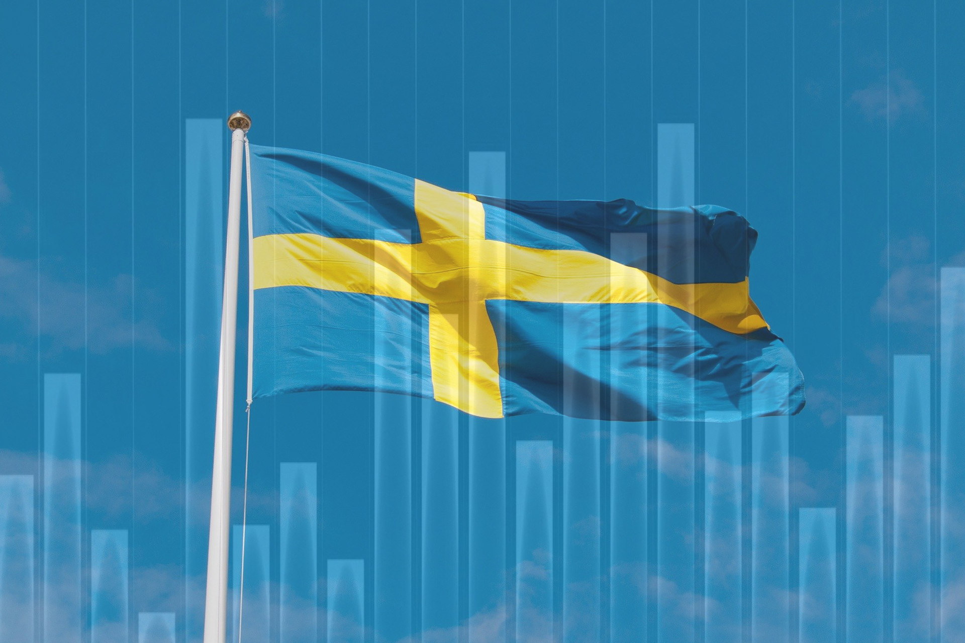 Statistikbild med svenska flaggan